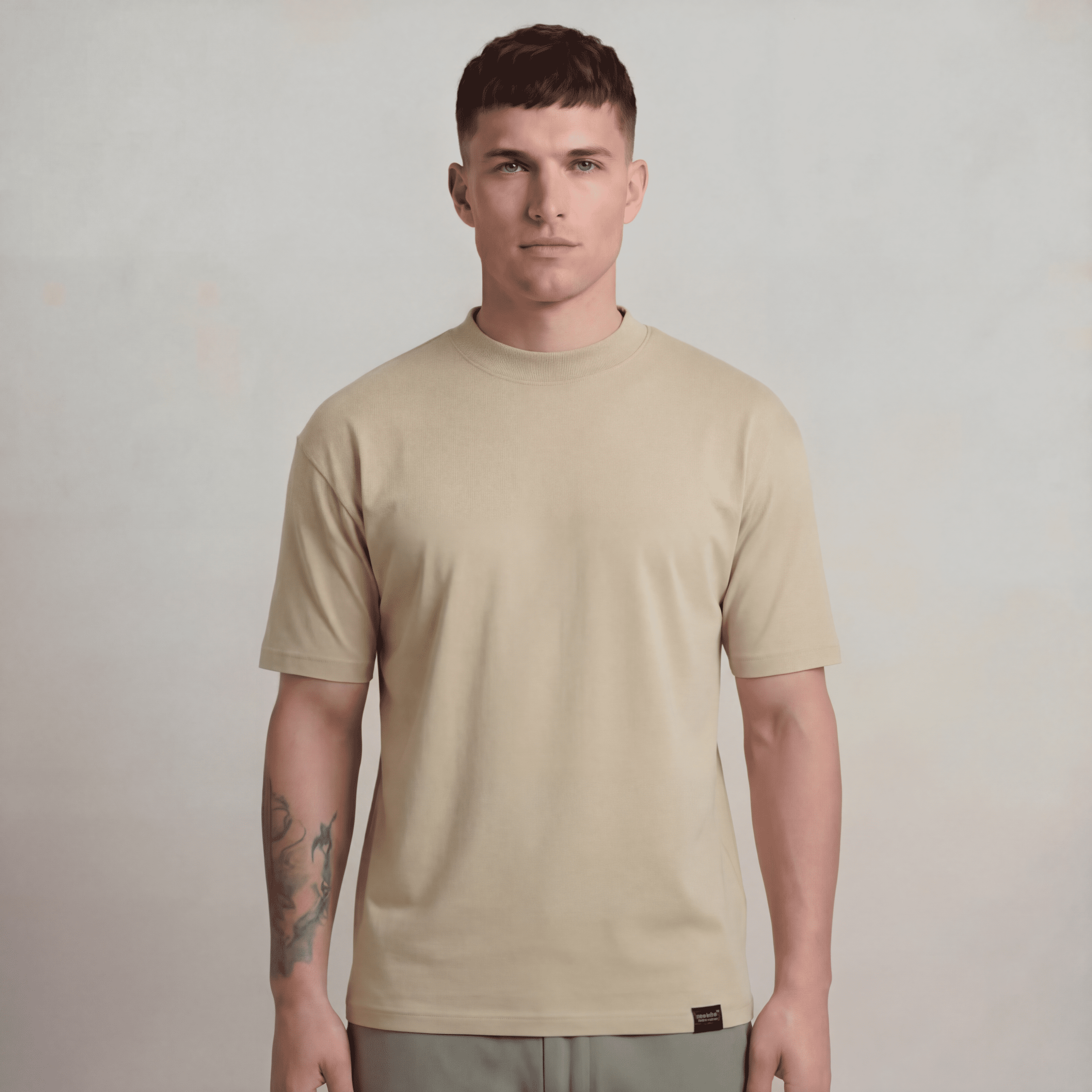 חולצת MIDDLE SIZE צבע אבן