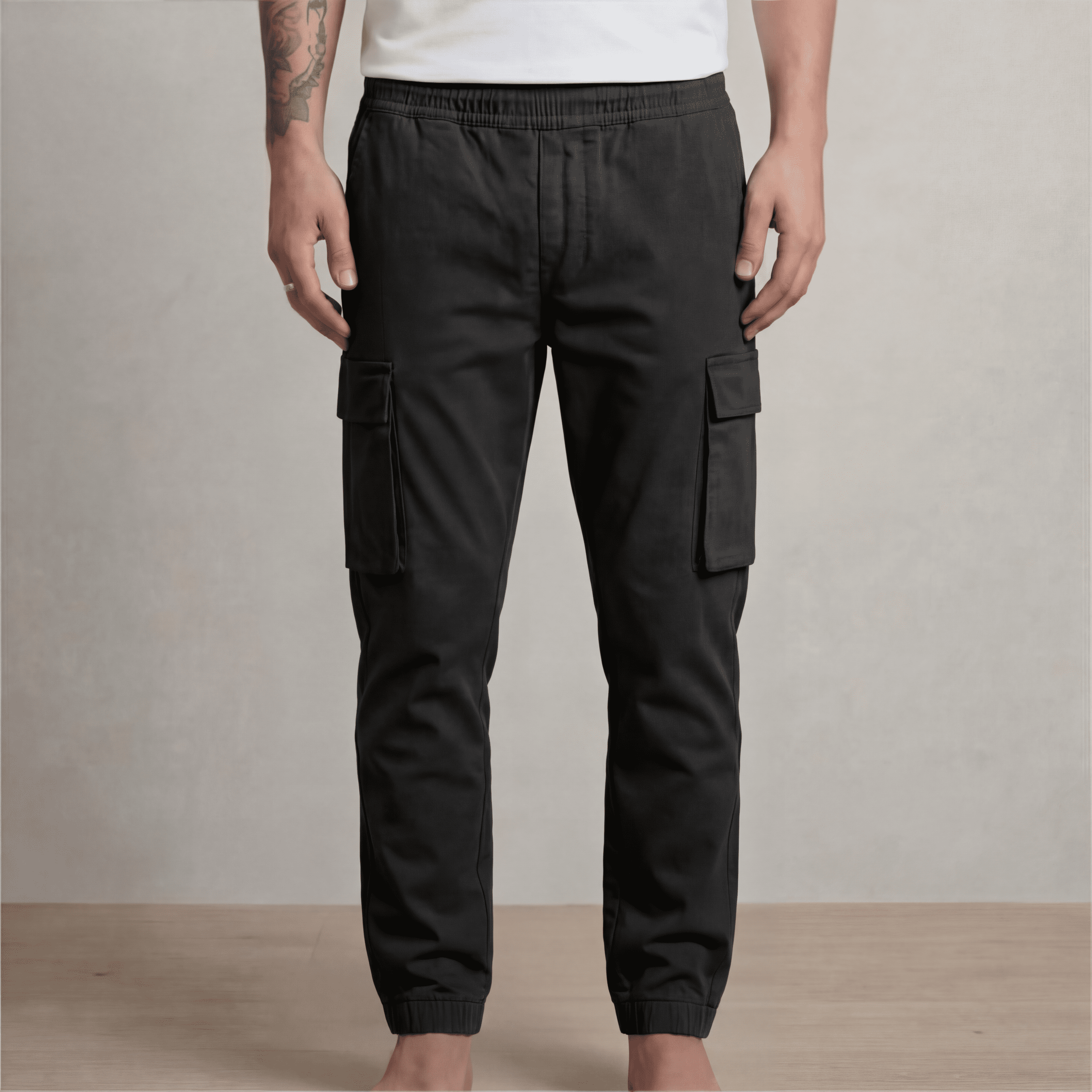 מכנסי CARGO PANTS שחור